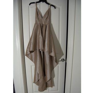 Gold Prom Dress with Train